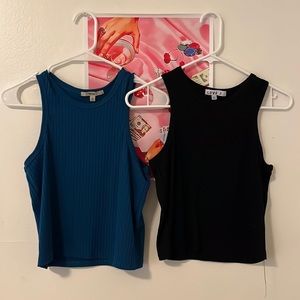 Two high neck tank tops